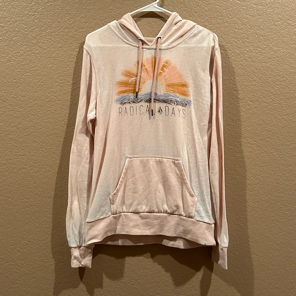 Pink Volcom Pullover Hoodie